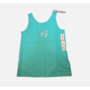 Cat & Jack Girls Seahorse Graphic Tank Top Teal Green Size Medium 8 NWT